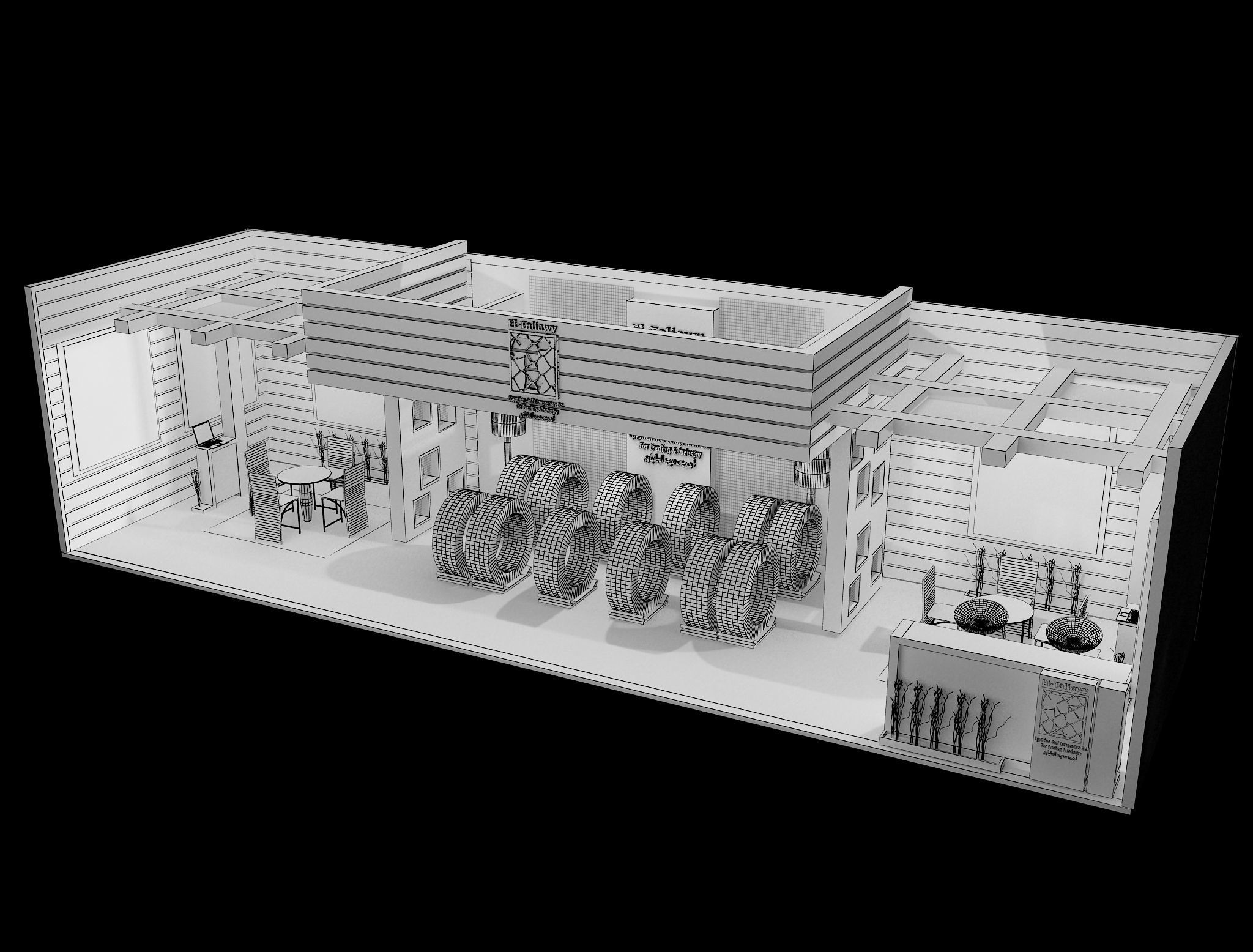 Booth Exhibition Stand a457 3D model_5