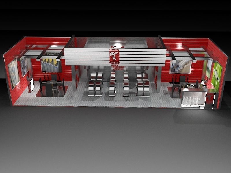 Booth Exhibition Stand a457 3D model_6