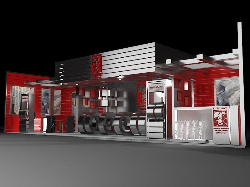 Booth Exhibition Stand a457 3D model_10