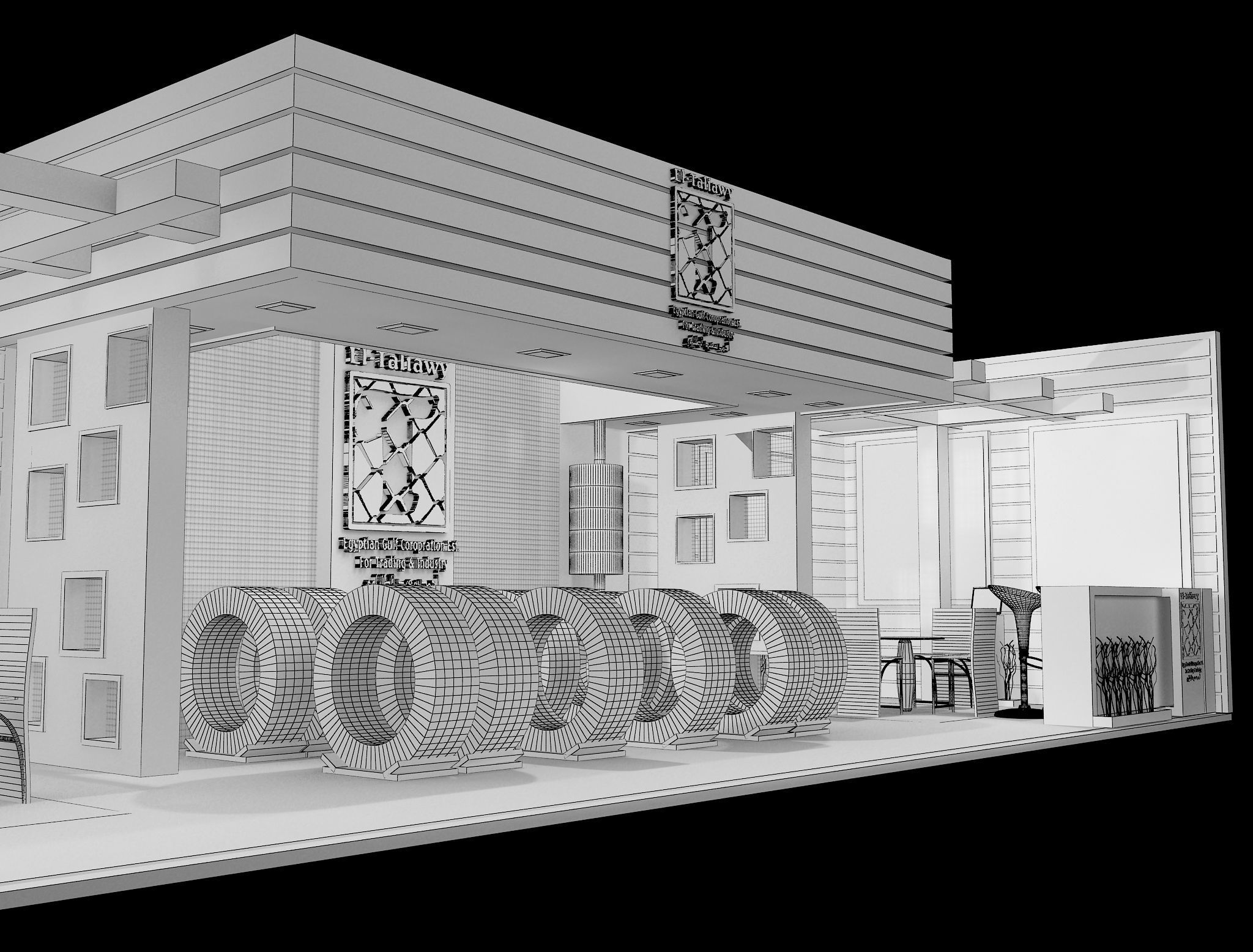 Booth Exhibition Stand a457 3D model_9