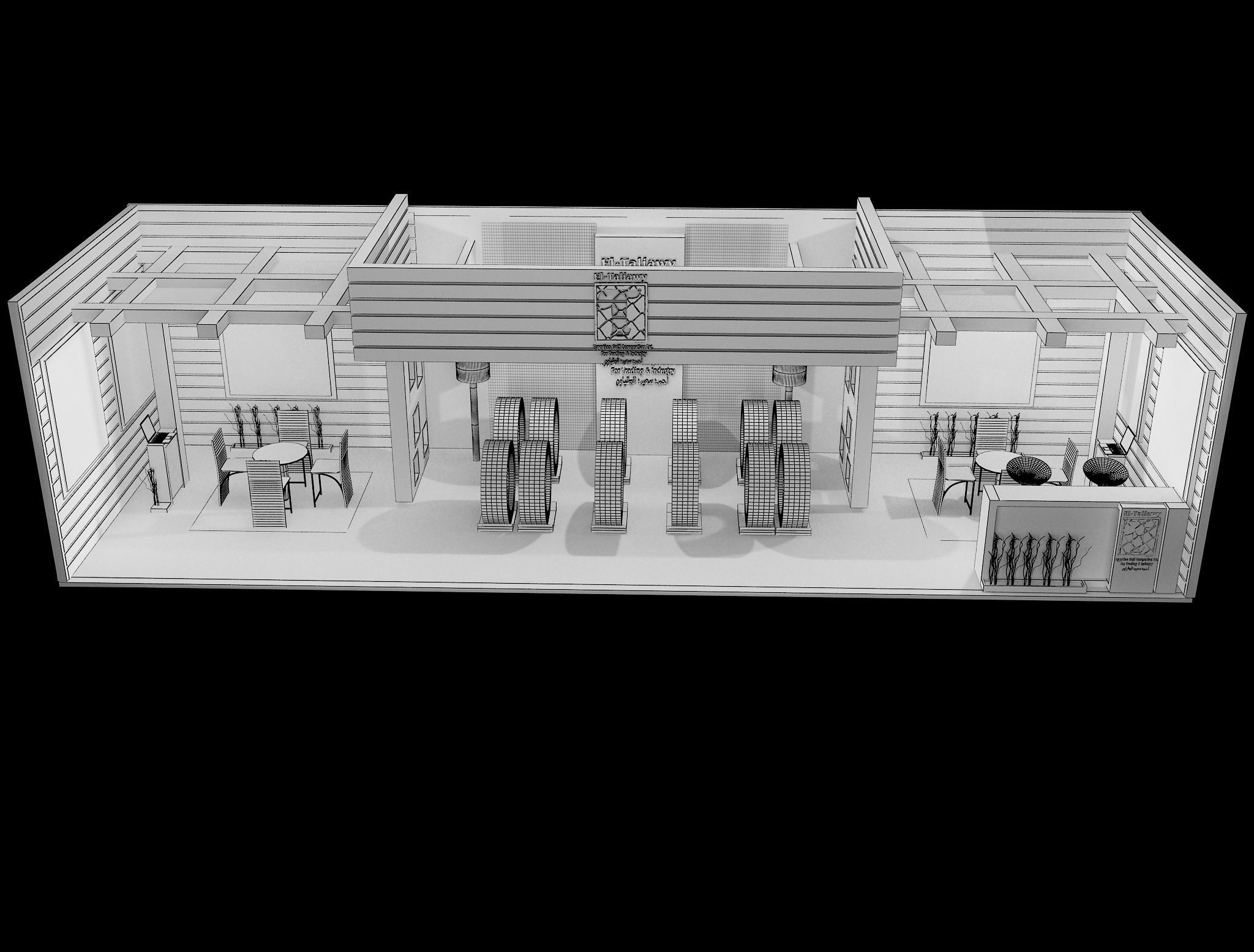 Booth Exhibition Stand a457 3D model_7