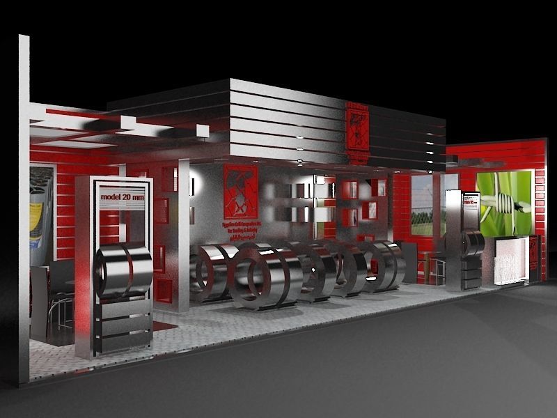 Booth Exhibition Stand a457 3D model_12