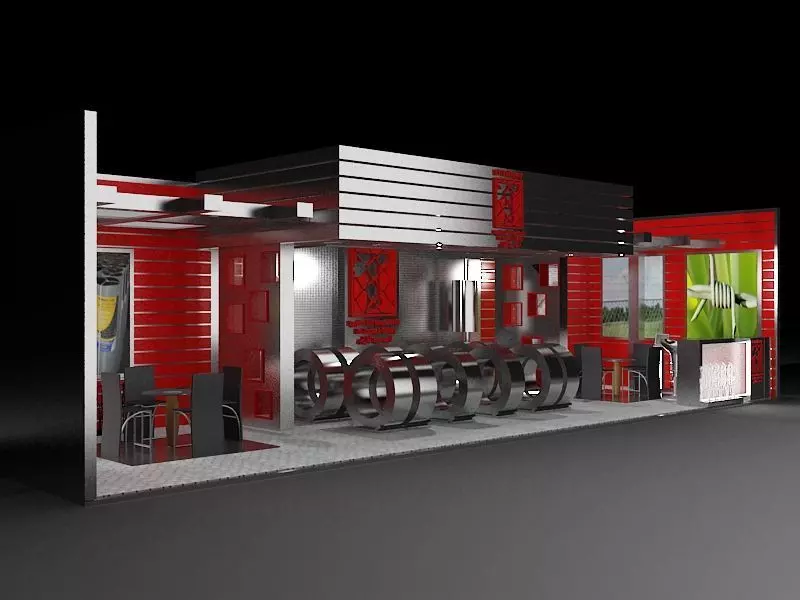 Booth Exhibition Stand a457 3D model_0