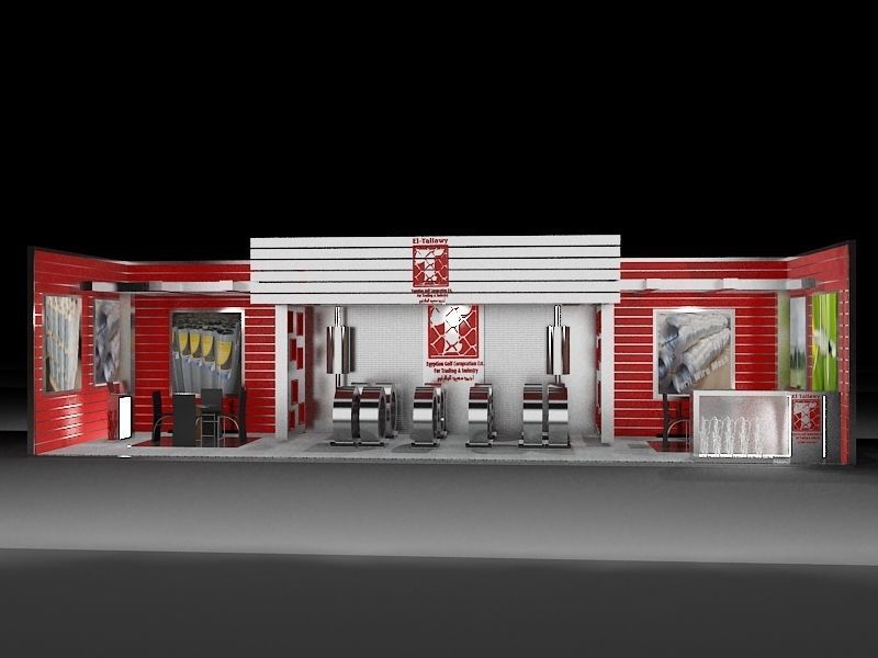 Booth Exhibition Stand a457 3D model_2
