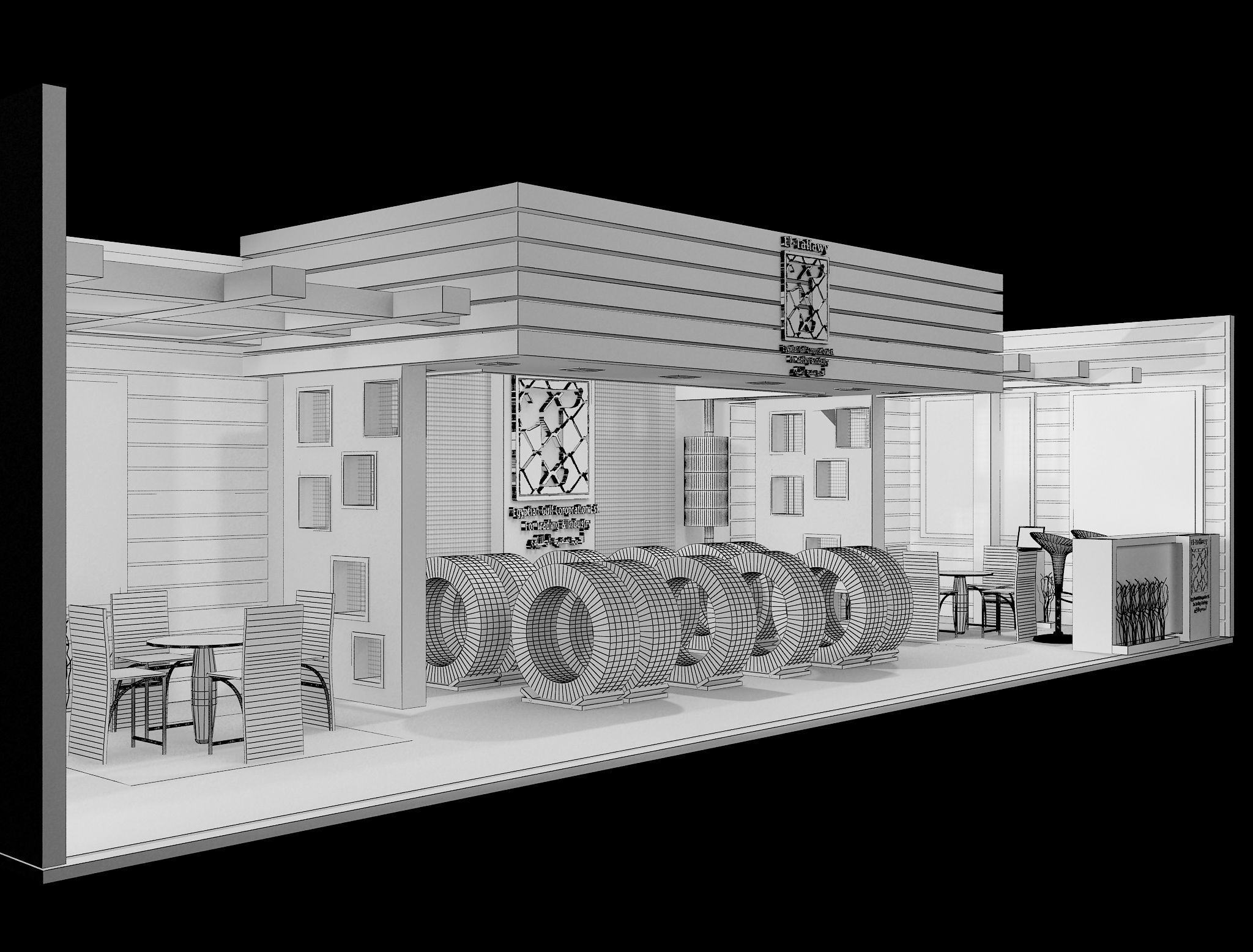Booth Exhibition Stand a457 3D model_13