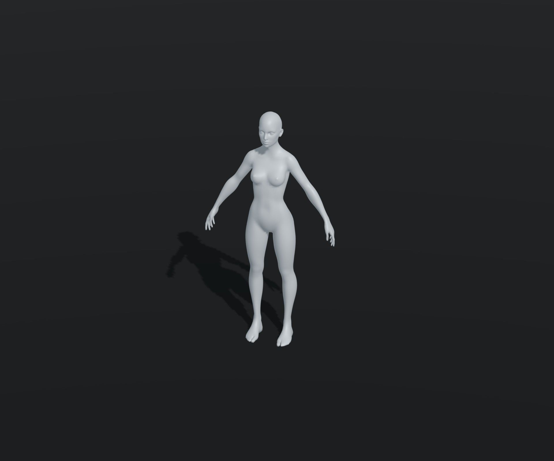 Human Body Base Mesh Animated Rigged 3D Model 20k Poly Low-poly 3D model_41