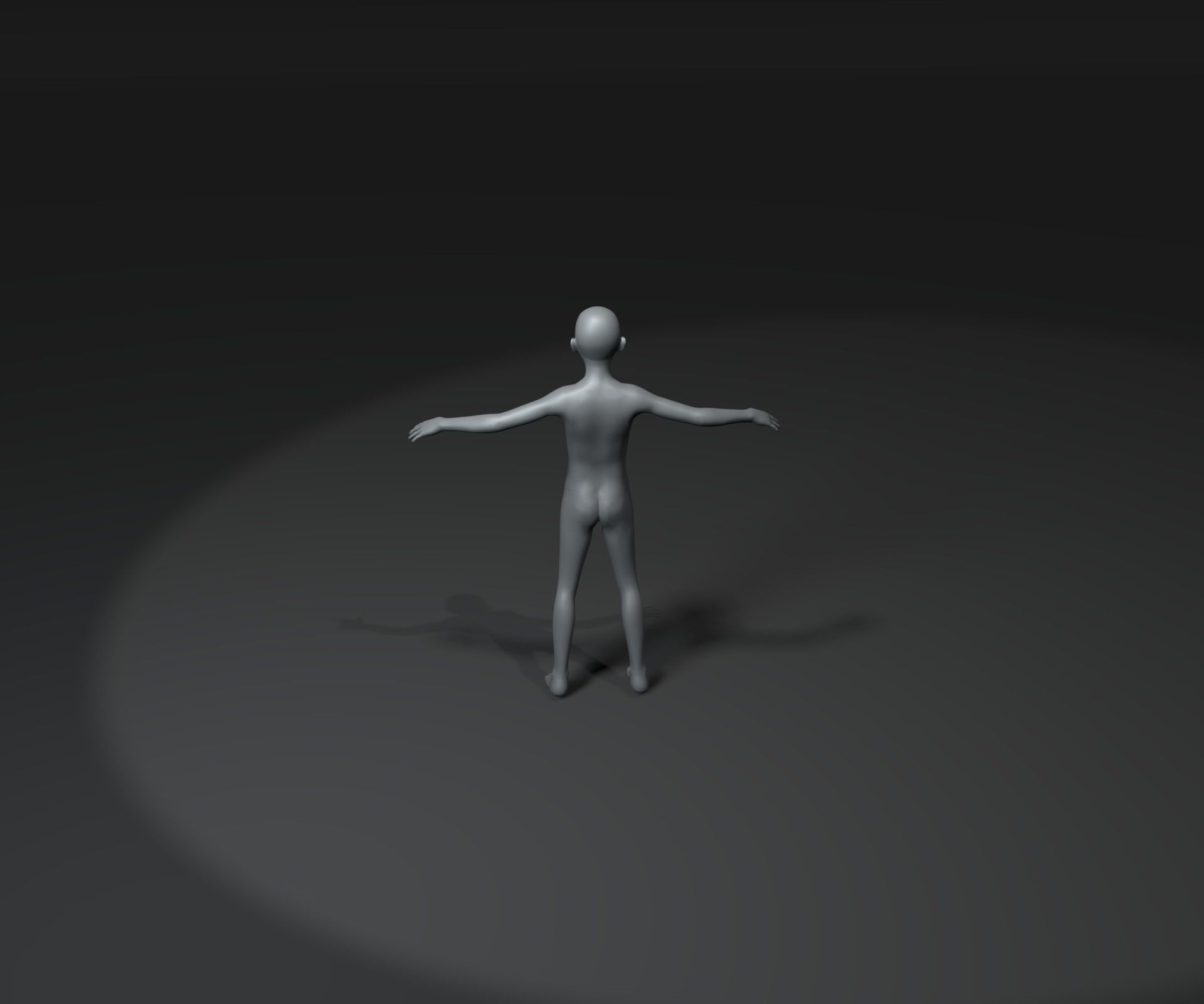 Human Body Base Mesh Animated Rigged 3D Model 20k Poly Low-poly 3D model_28