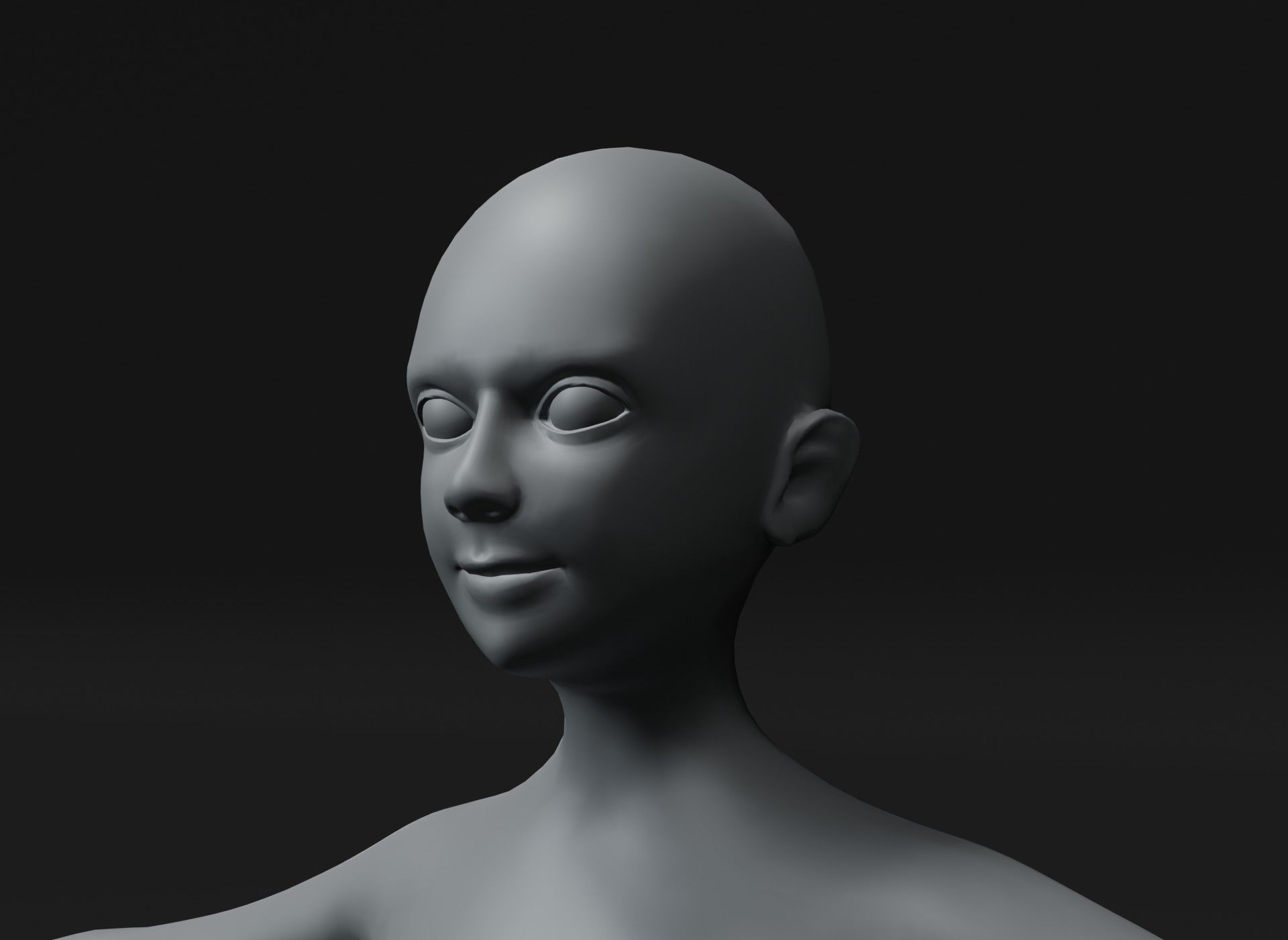 Human Body Base Mesh Animated Rigged 3D Model 20k Poly Low-poly 3D model_54