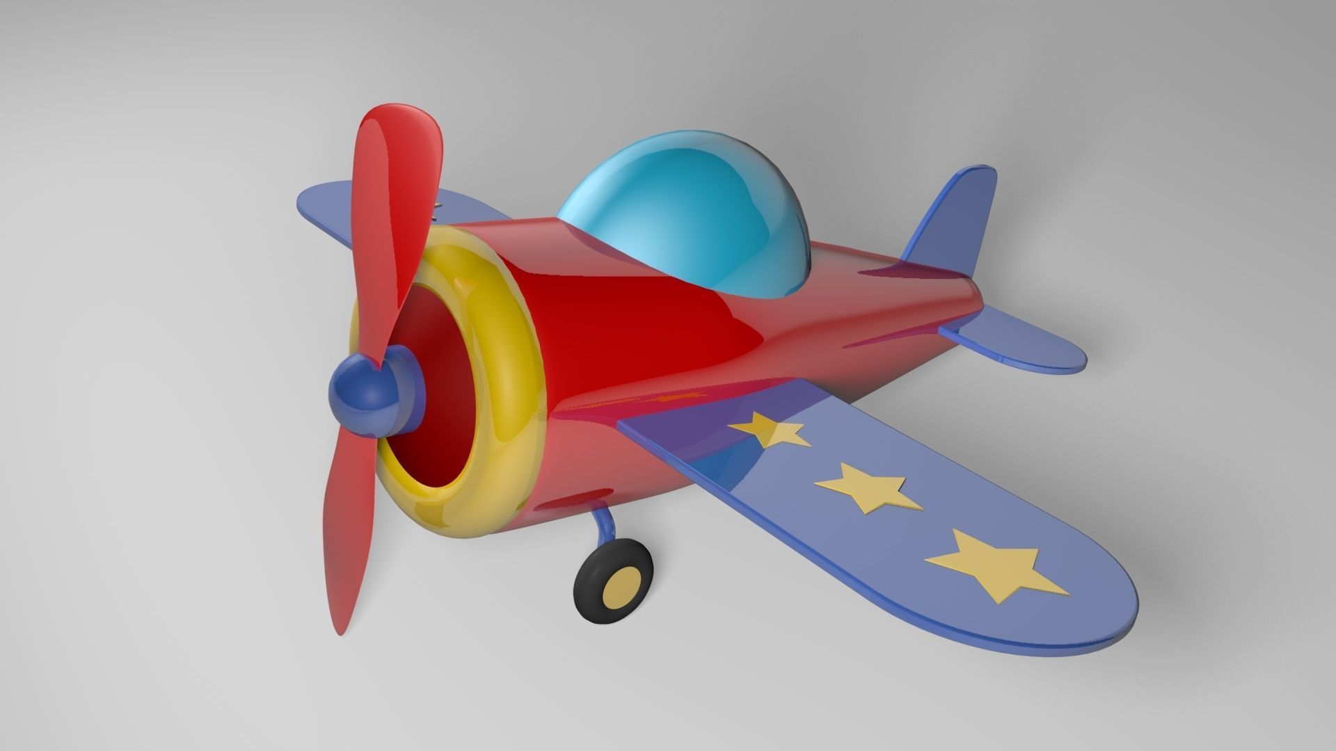 Toy Airplane  3D model_1