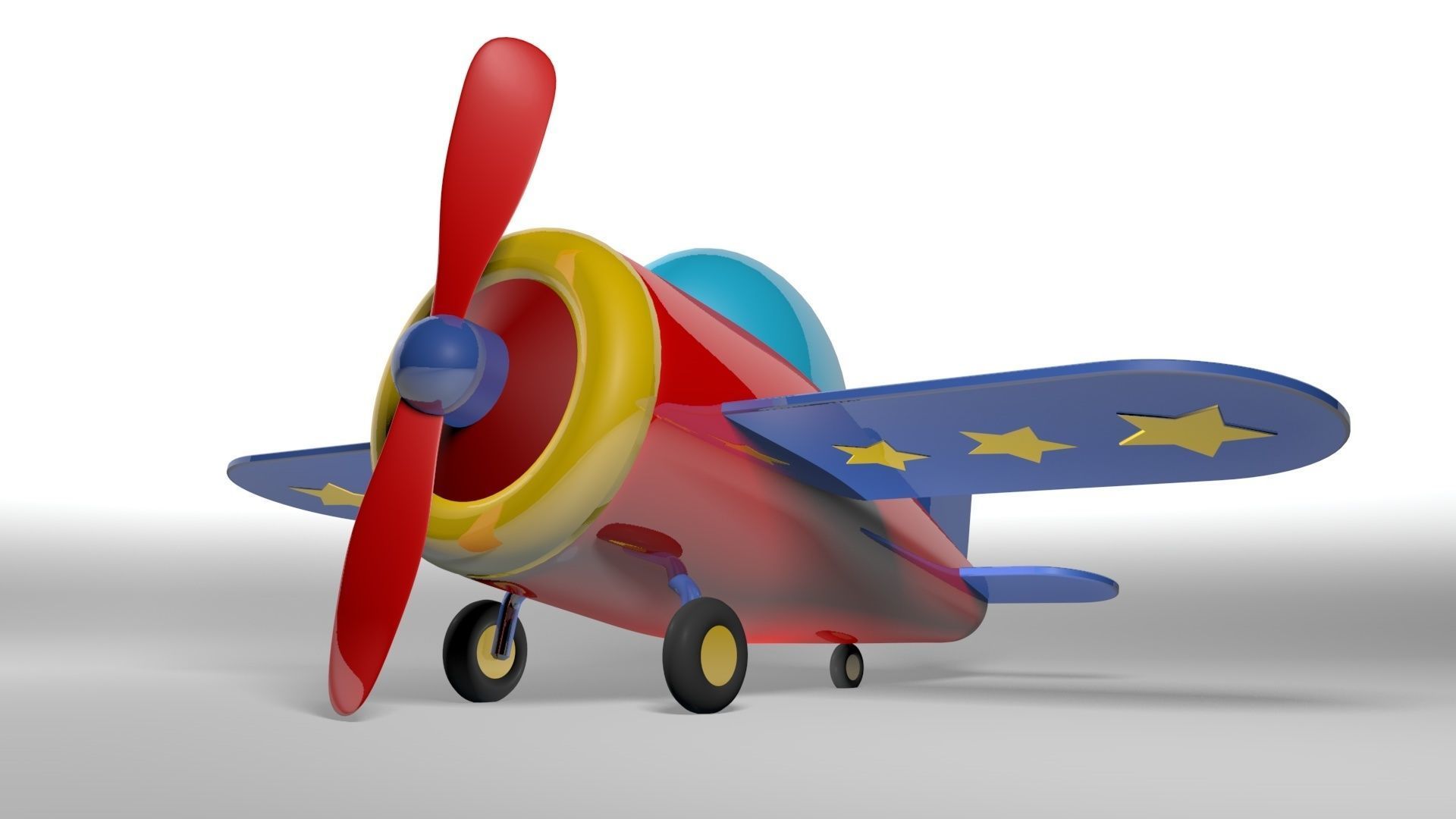 Toy Airplane  3D model_4