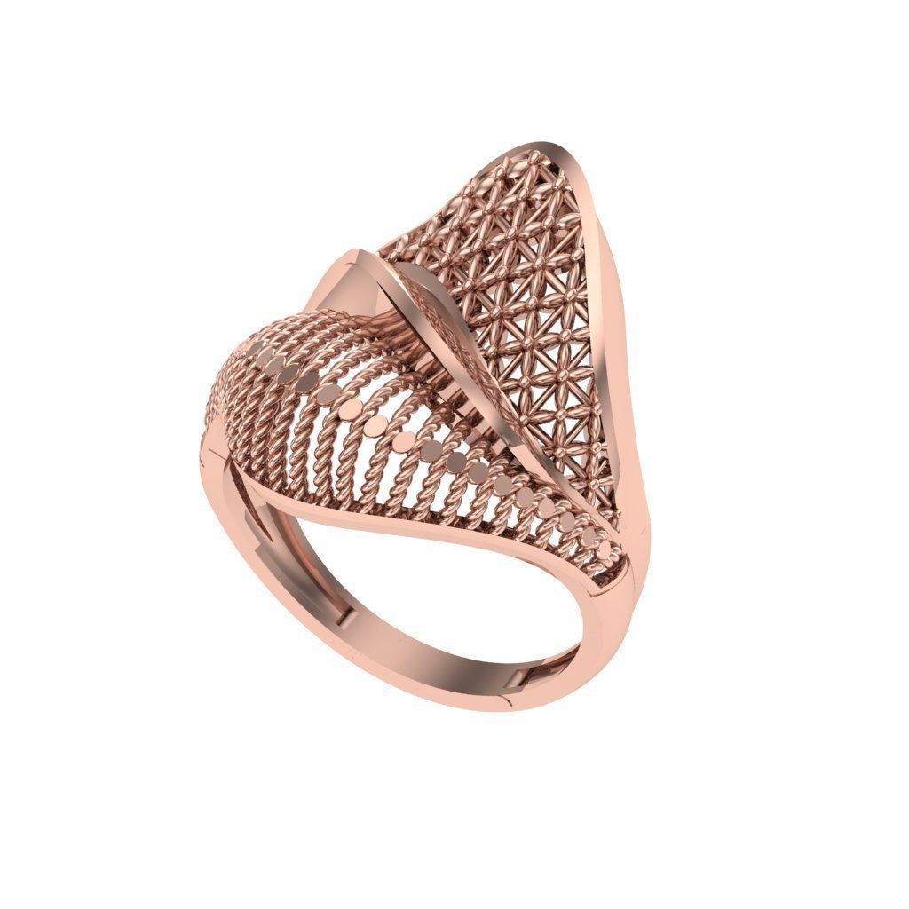 stoneless ring 01 3D print model_1