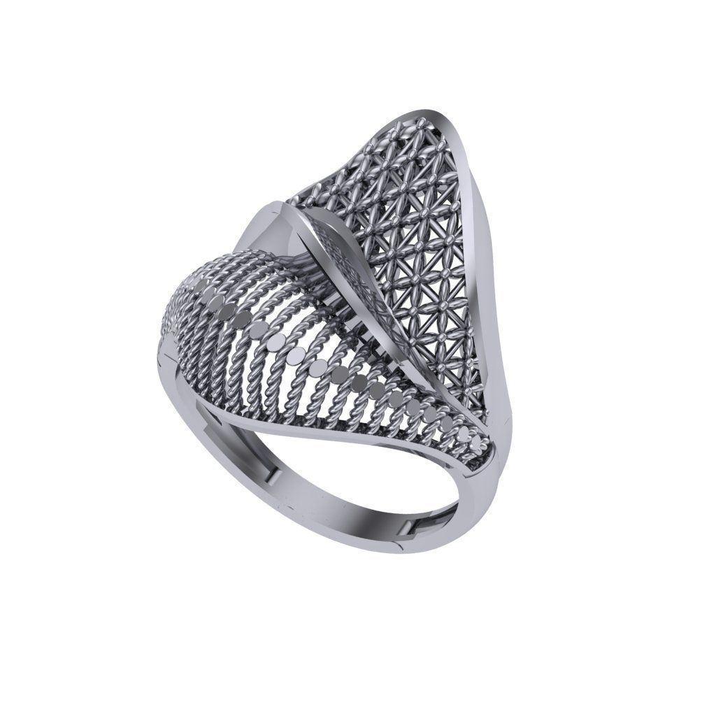 stoneless ring 01 3D print model_2