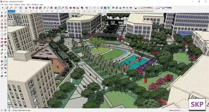 Sketchup Residential Complex 151 3D model