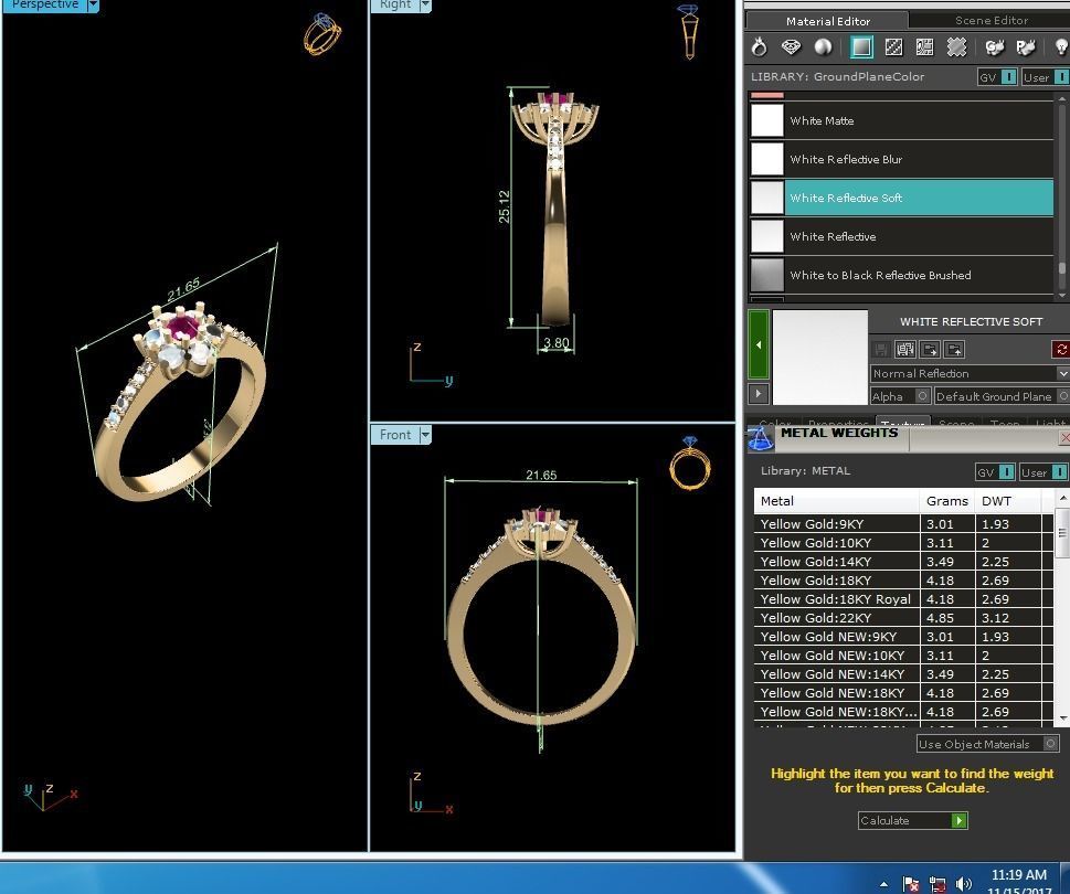 Solitaire Engagement Wedding Ring 3D print model_11