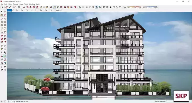 Sketchup Residential Complex 153 3D model