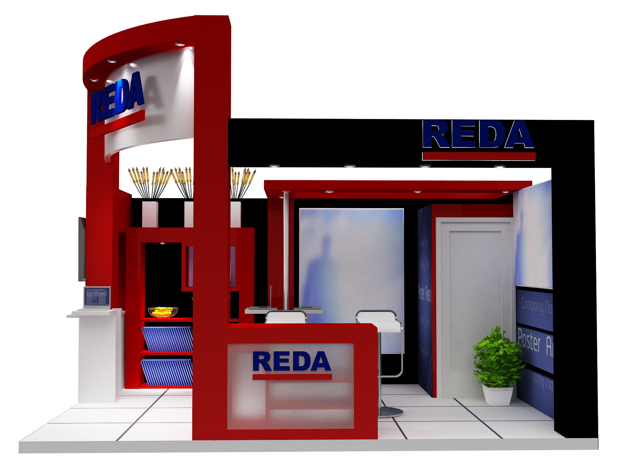 Booth Exhibition Stand a459a 3D model_2