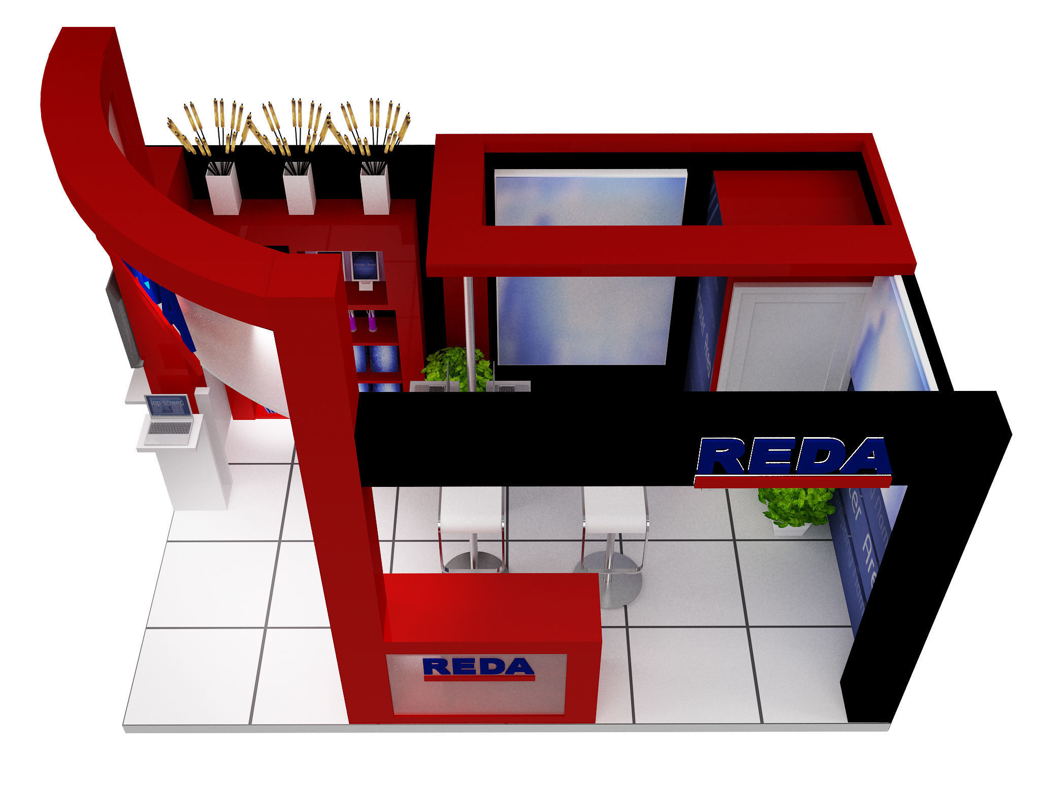 Booth Exhibition Stand a459a 3D model_8