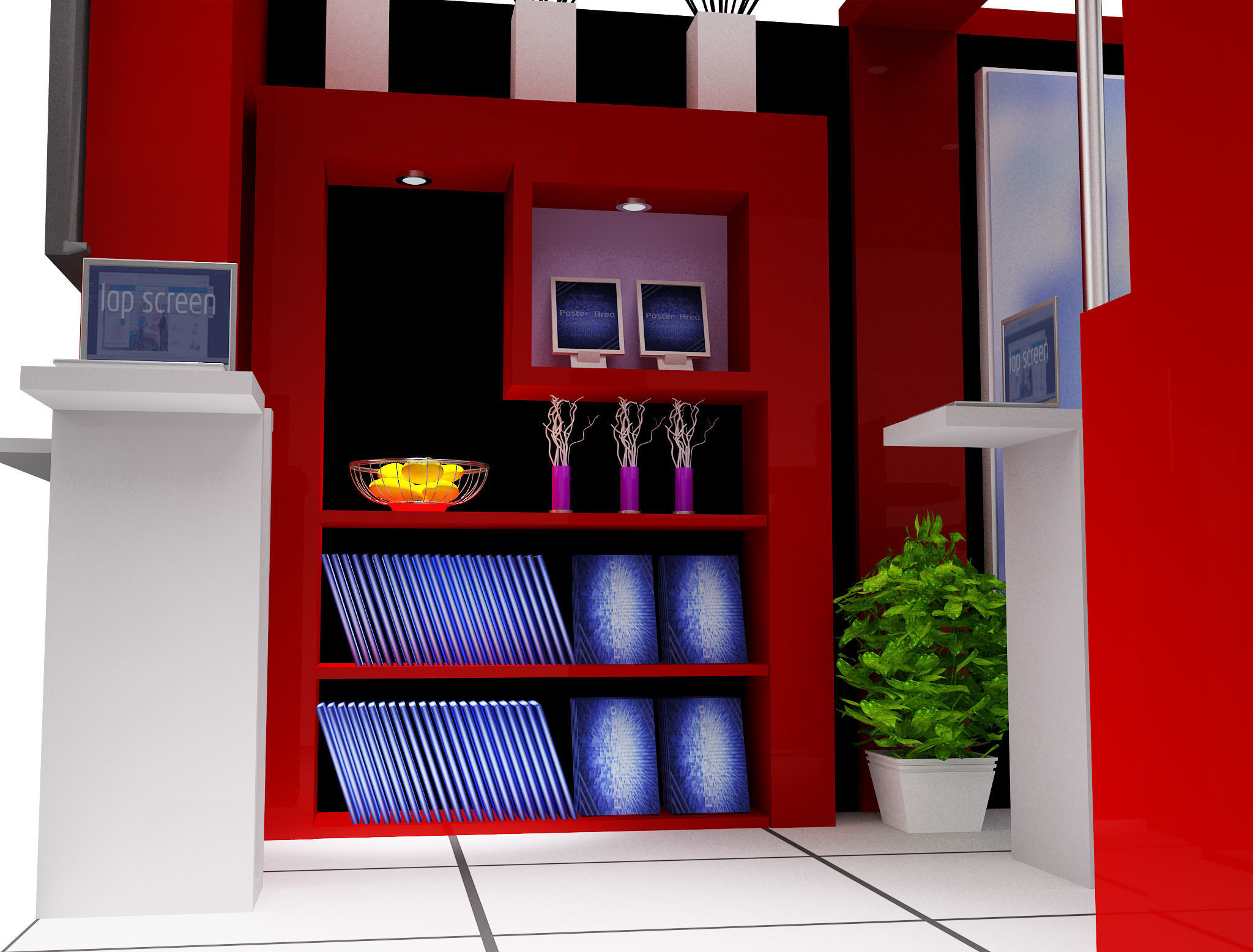 Booth Exhibition Stand a459a 3D model_6