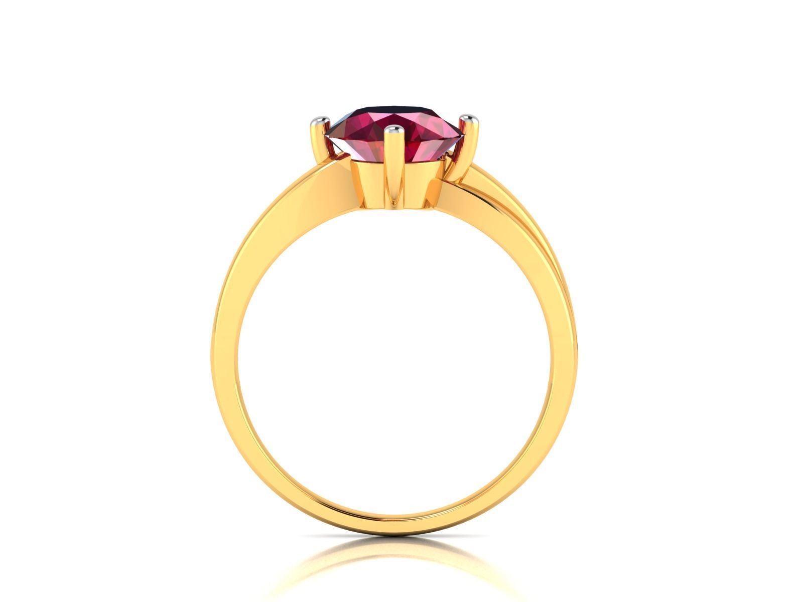 Solitaire Engagement Wedding Ring 3D print model_5