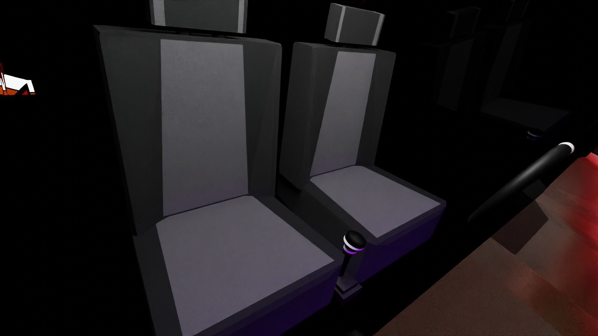 Truck with lights Low-poly 3D model_3