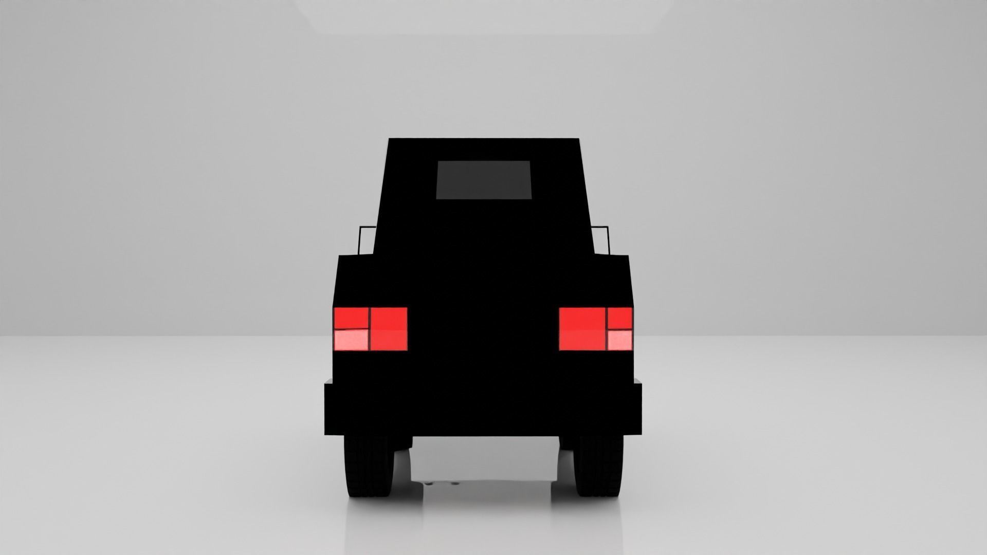 Truck with lights Low-poly 3D model_10