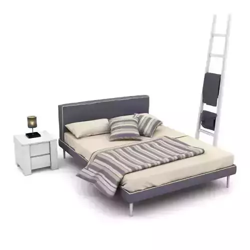 Bedroom Set  Wood And White