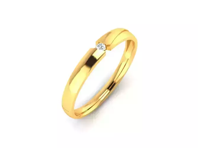 Solitaire Engagement Wedding Ring 3D print model