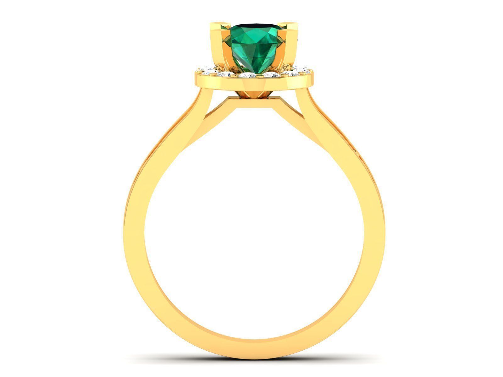 Solitaire Engagement Wedding Ring 3D print model_8