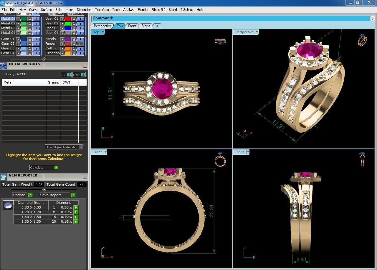 Solitaire Engagement Wedding Ring 3D print model_6