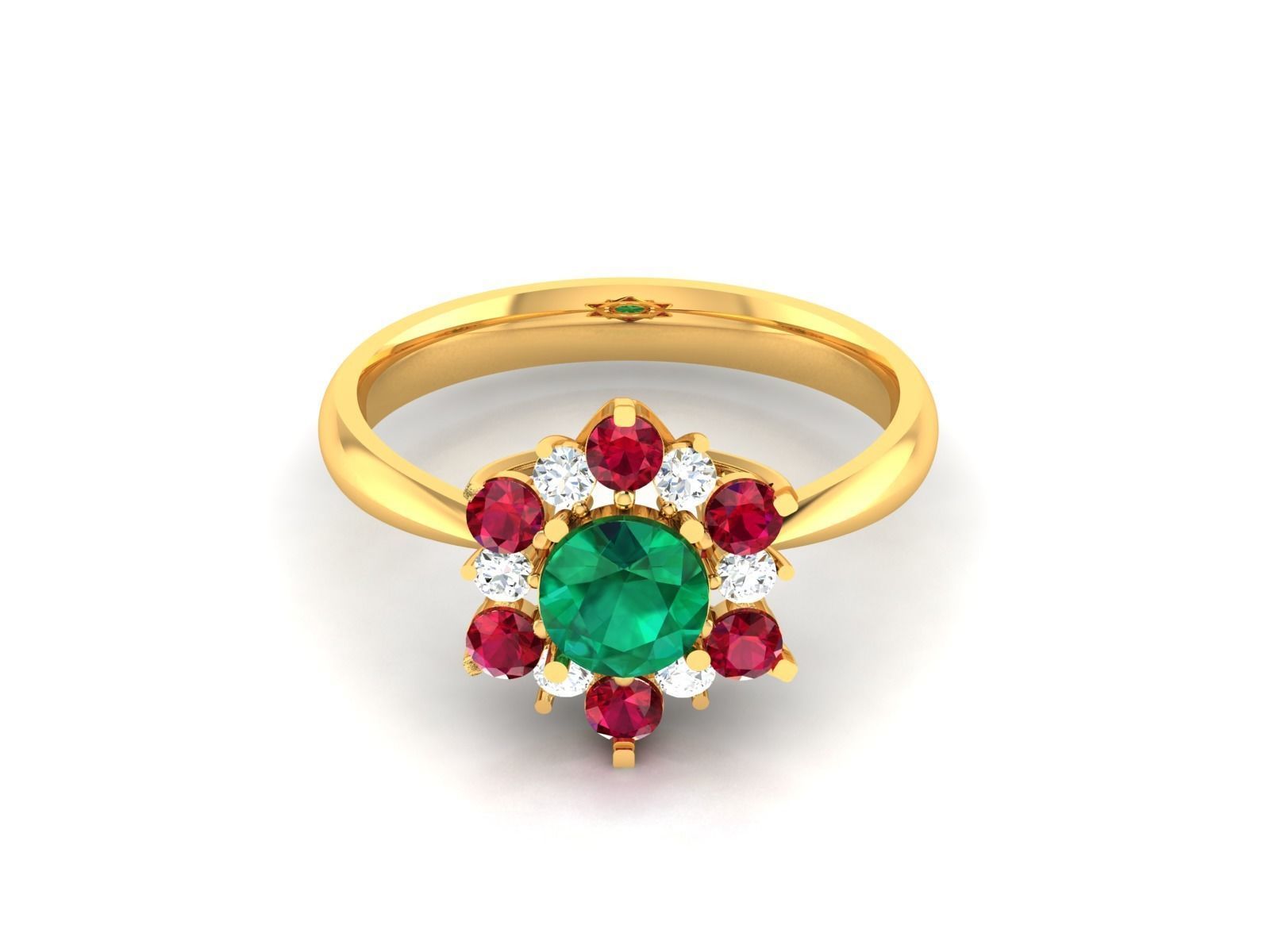 Solitaire Engagement Wedding Ring 3D print model_6