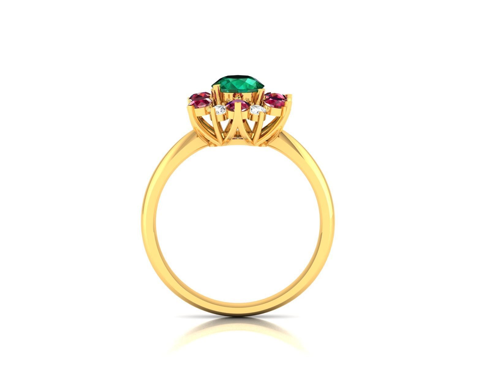 Solitaire Engagement Wedding Ring 3D print model_4