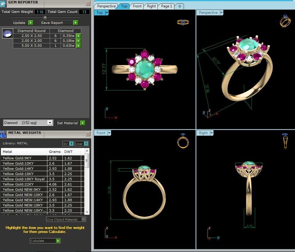 Solitaire Engagement Wedding Ring 3D print model_8