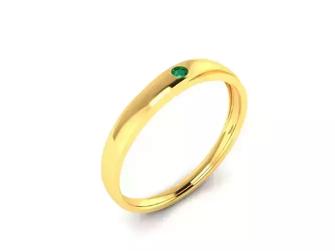 Solitaire Engagement Wedding Ring 3D print model