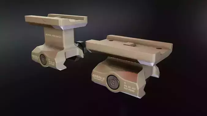  Super Precision T1 Mount Low-poly 3D model