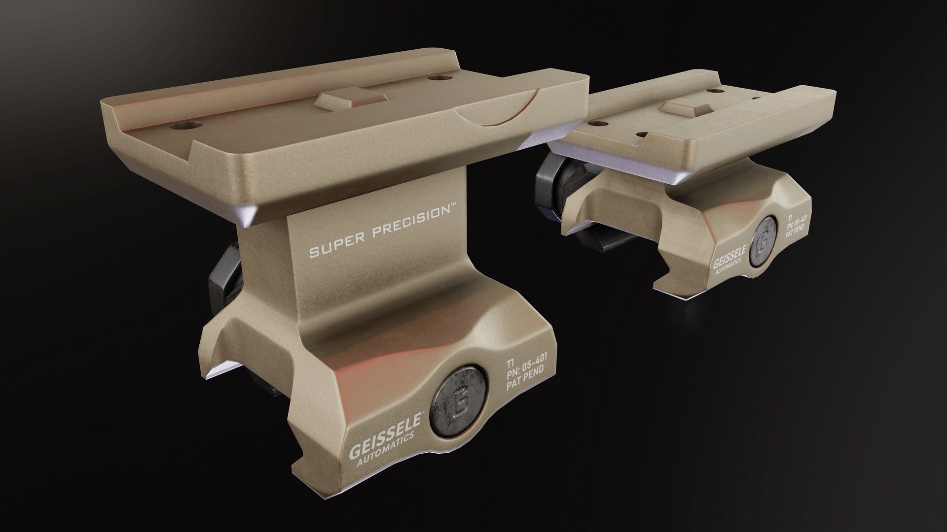 Super Precision T1 Mount Low-poly 3D model_2