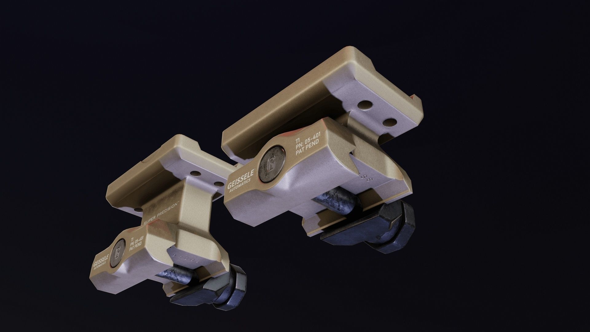 Super Precision T1 Mount Low-poly 3D model_3