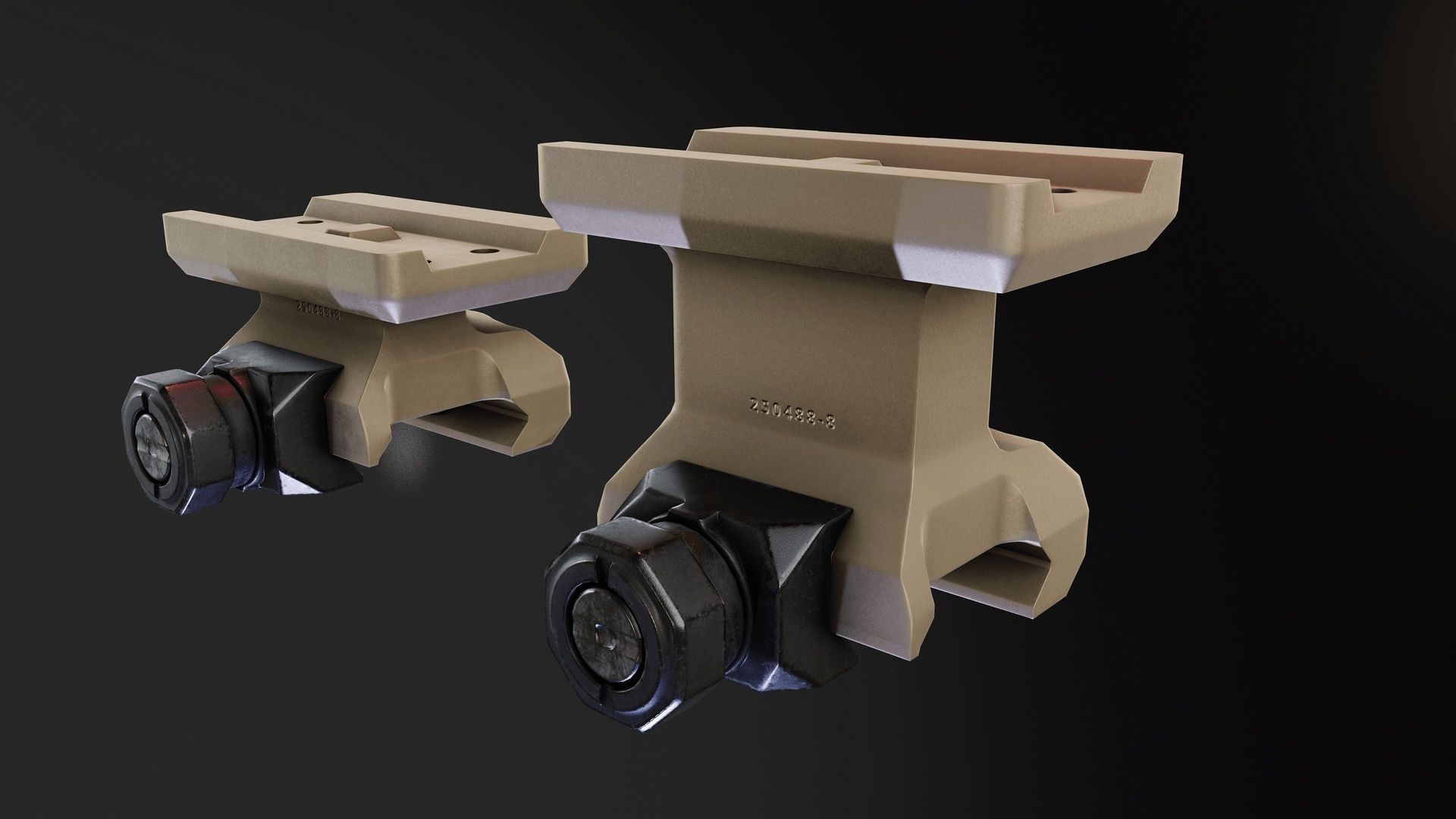 Super Precision T1 Mount Low-poly 3D model_1