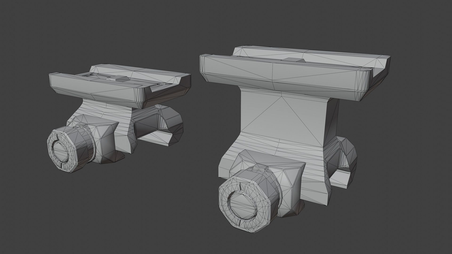 Super Precision T1 Mount Low-poly 3D model_5
