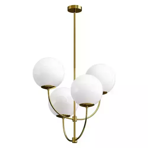 carrie brass chandelier with three glass balls
