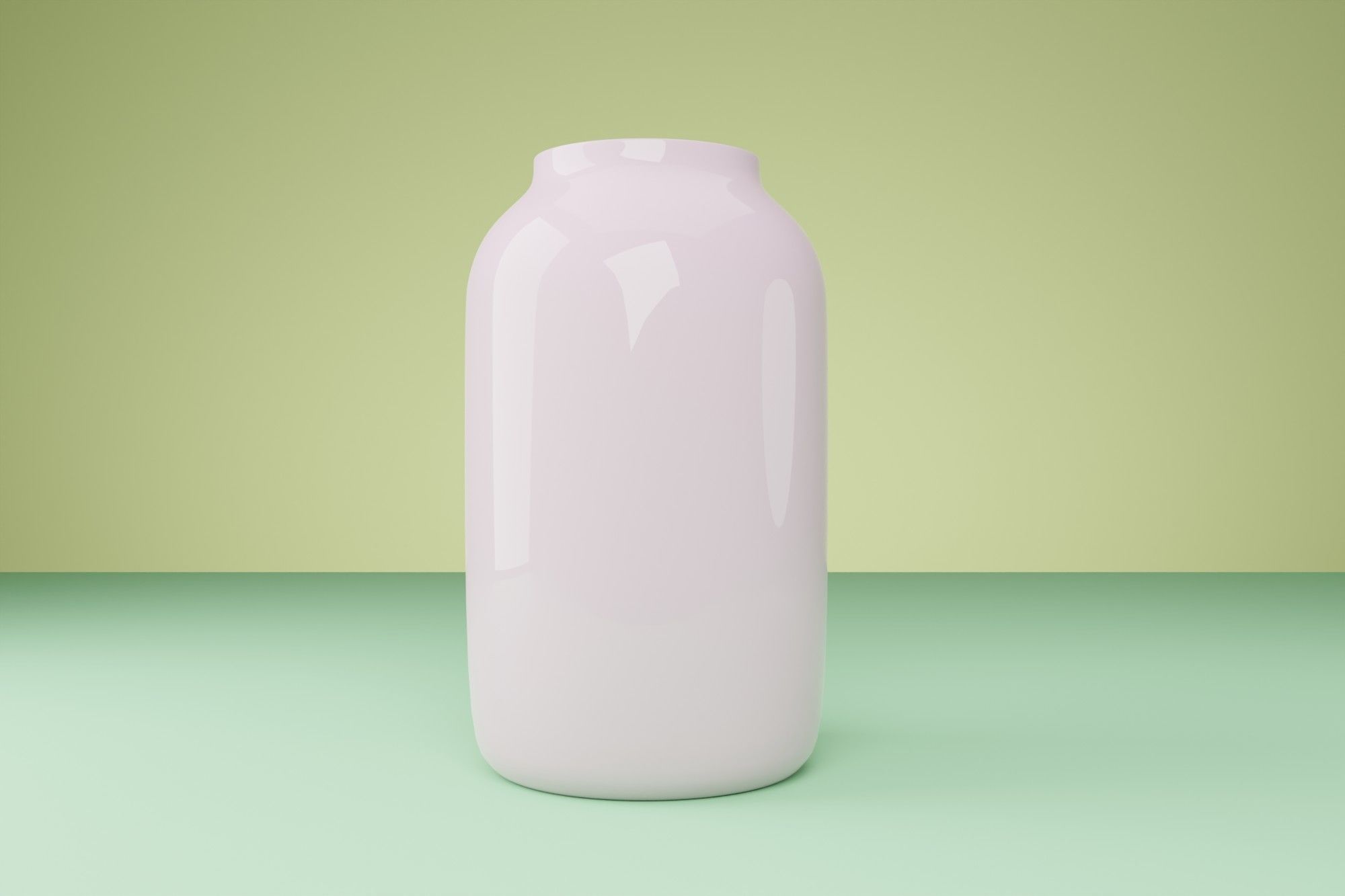 Set of 3 decorative vases in pastel colors 3D model_5