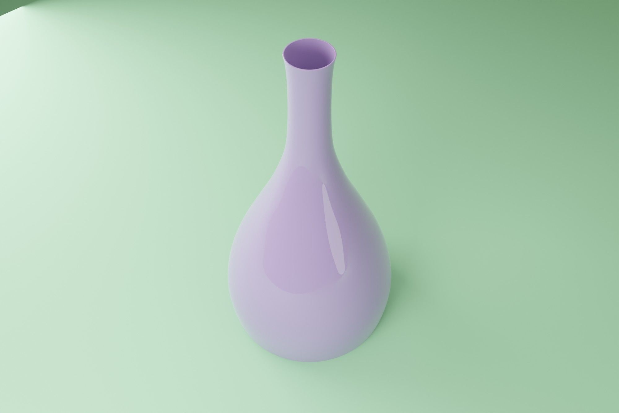 Set of 3 decorative vases in pastel colors 3D model_3