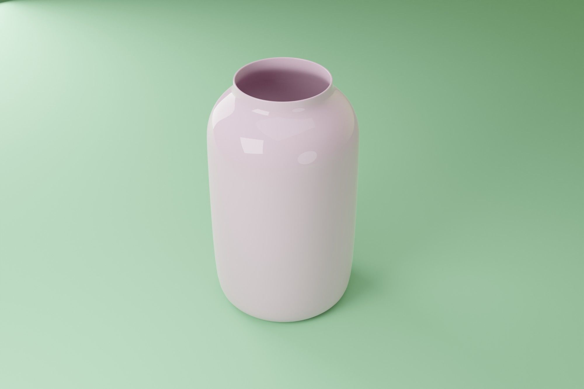 Set of 3 decorative vases in pastel colors 3D model_6