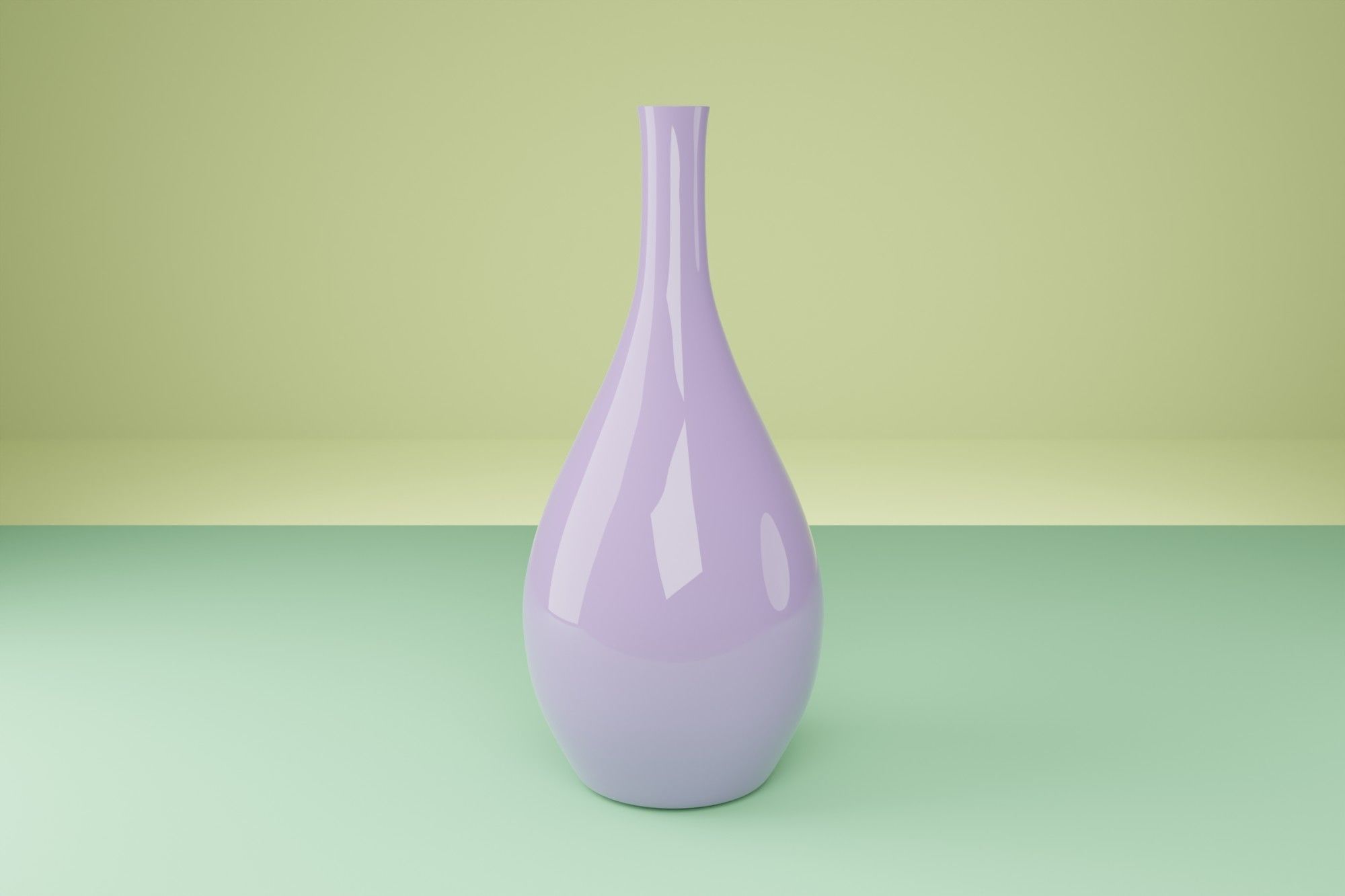 Set of 3 decorative vases in pastel colors 3D model_2
