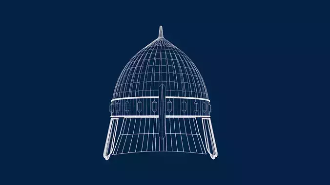 helmet golden 3D model