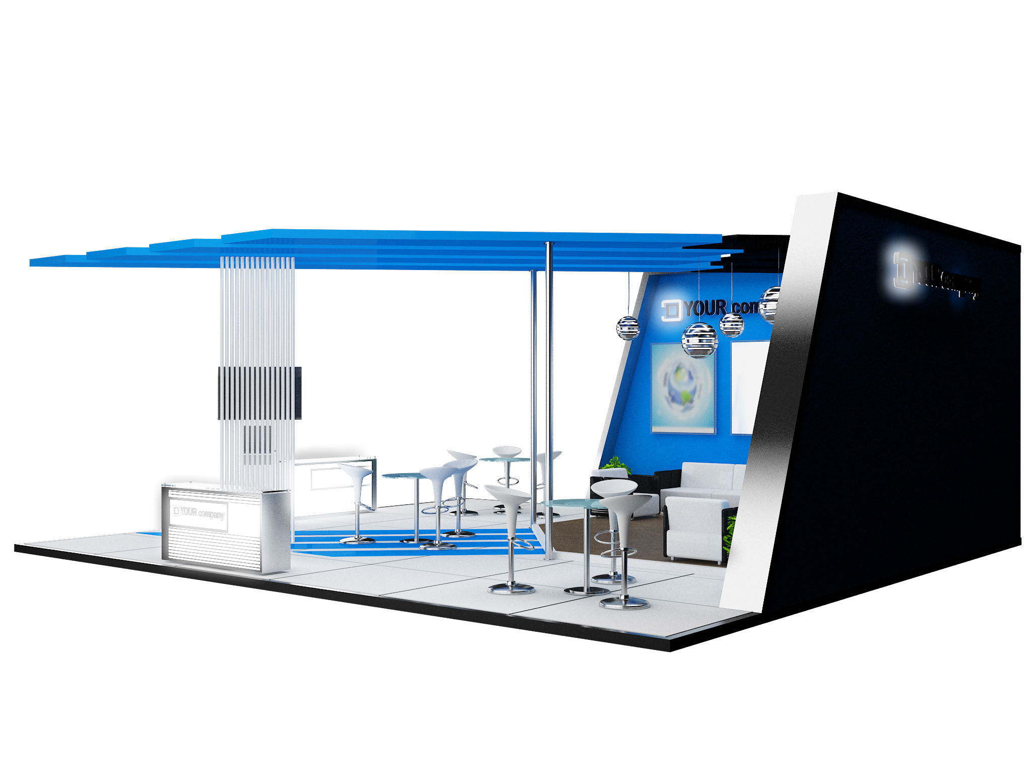 Booth Exhibition Stand a460a 3D model_2