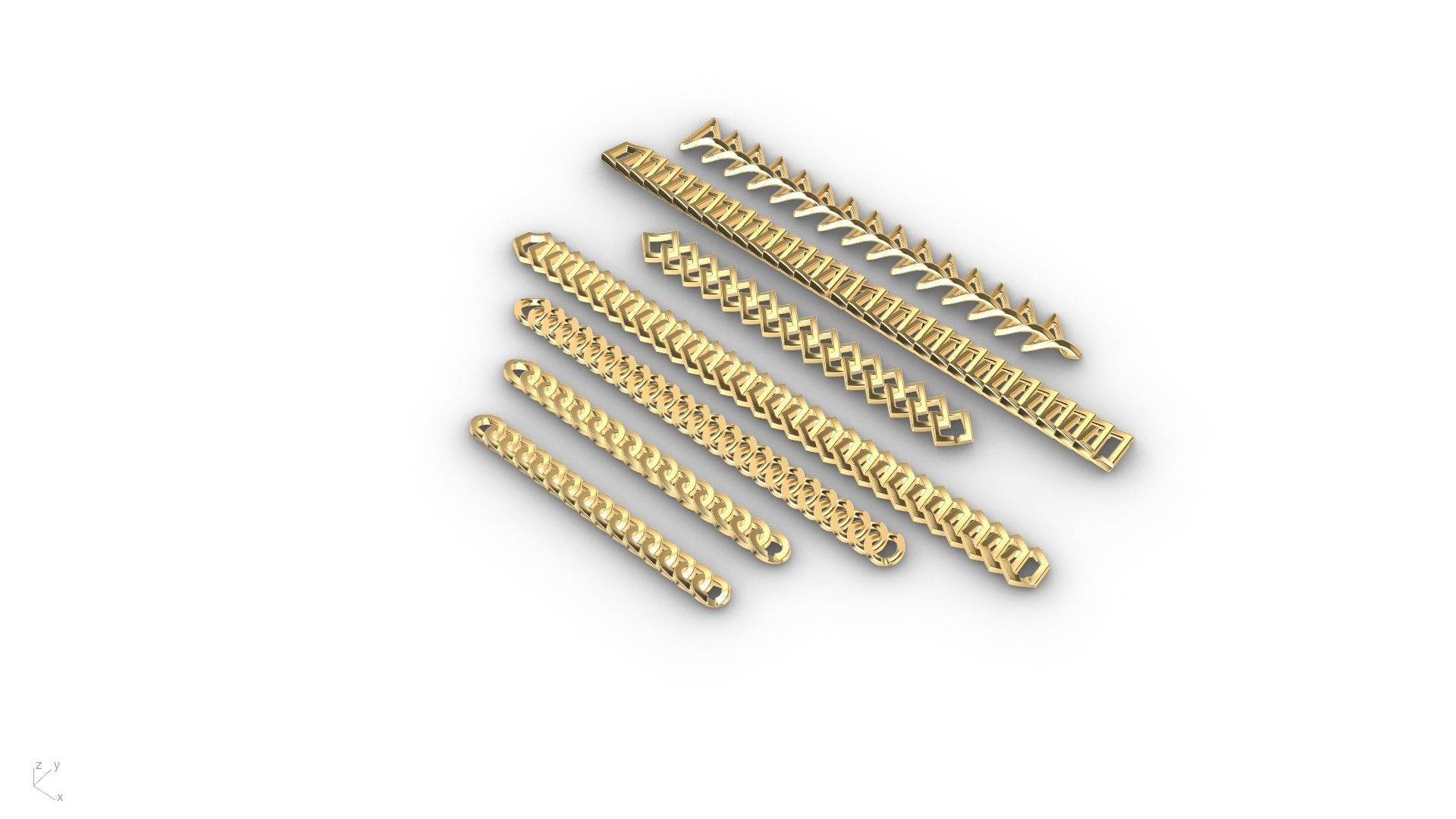 7 shapes cuban links stl verified  3D print model_82