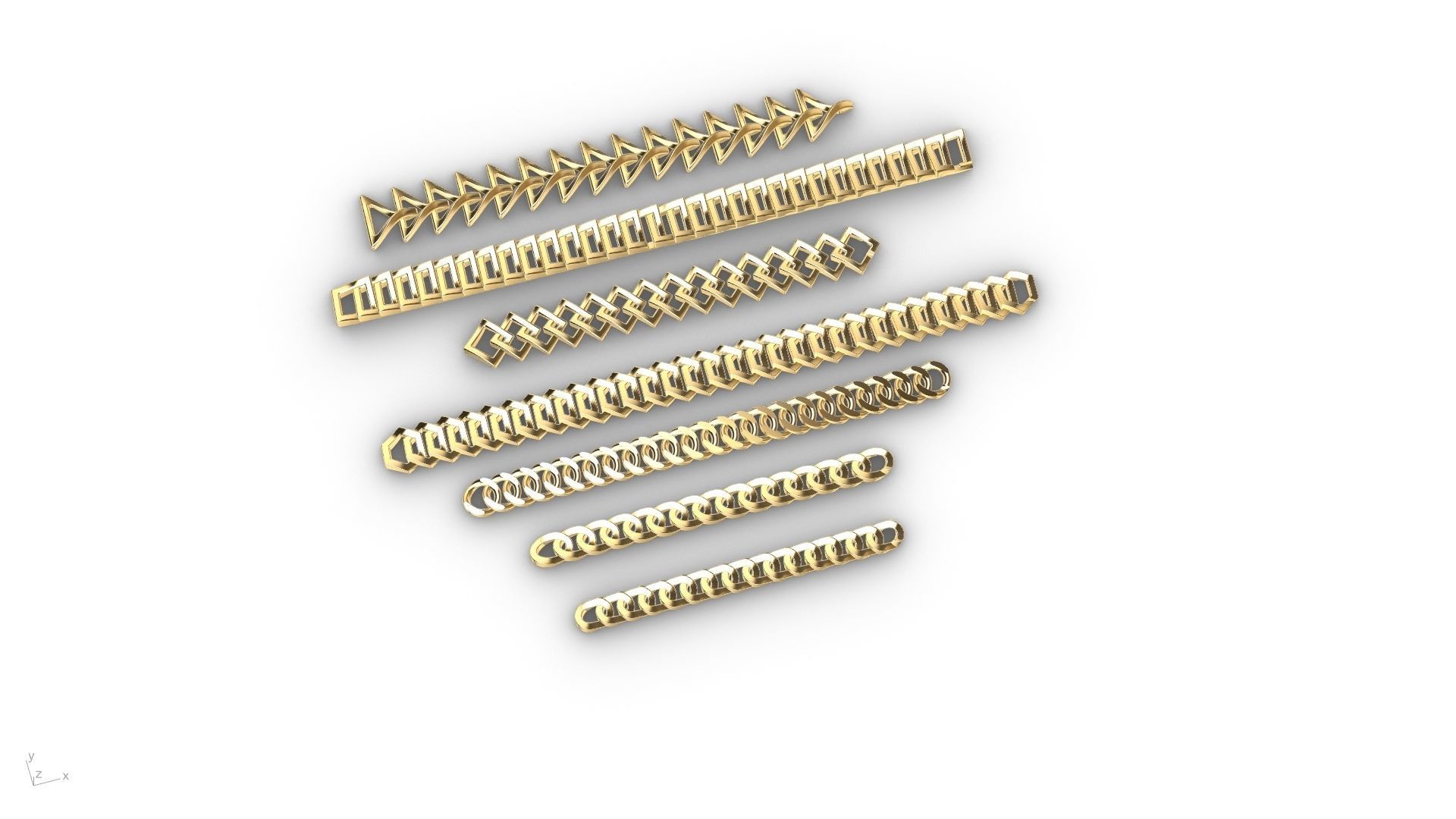 7 shapes cuban links stl verified  3D print model_81