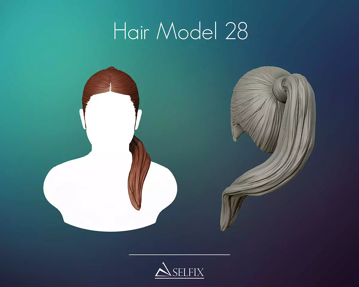 Hairstyle 28 3D print model