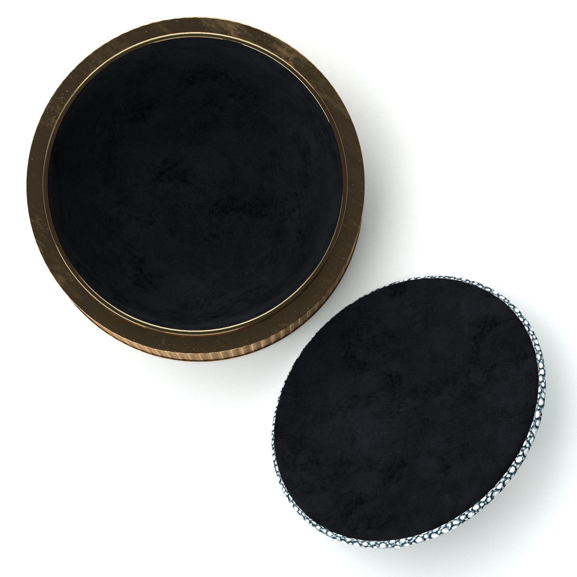 Liang and Eimil Shagreen Brass Jewelry Box 3D model_5