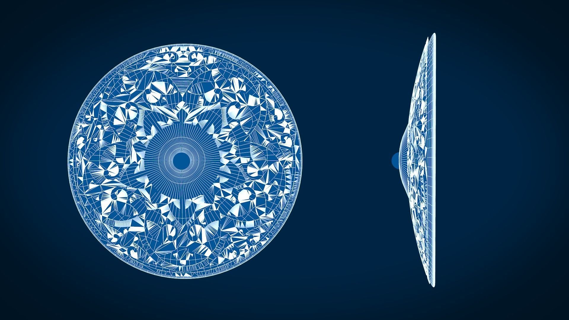 SHIELD ornate gold disc 3D model_3